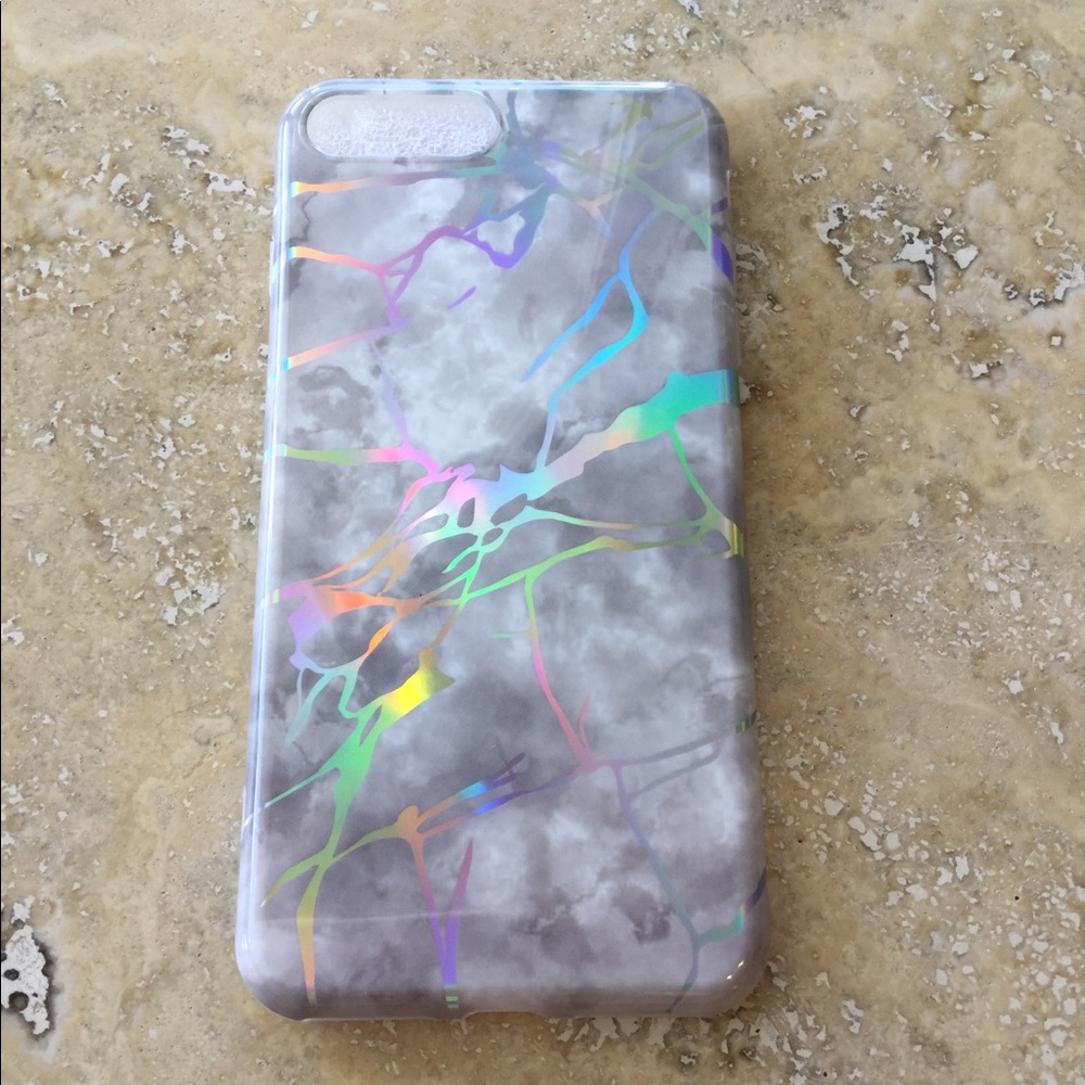 iPhone Iridescent Marble Holographic Shiny Case